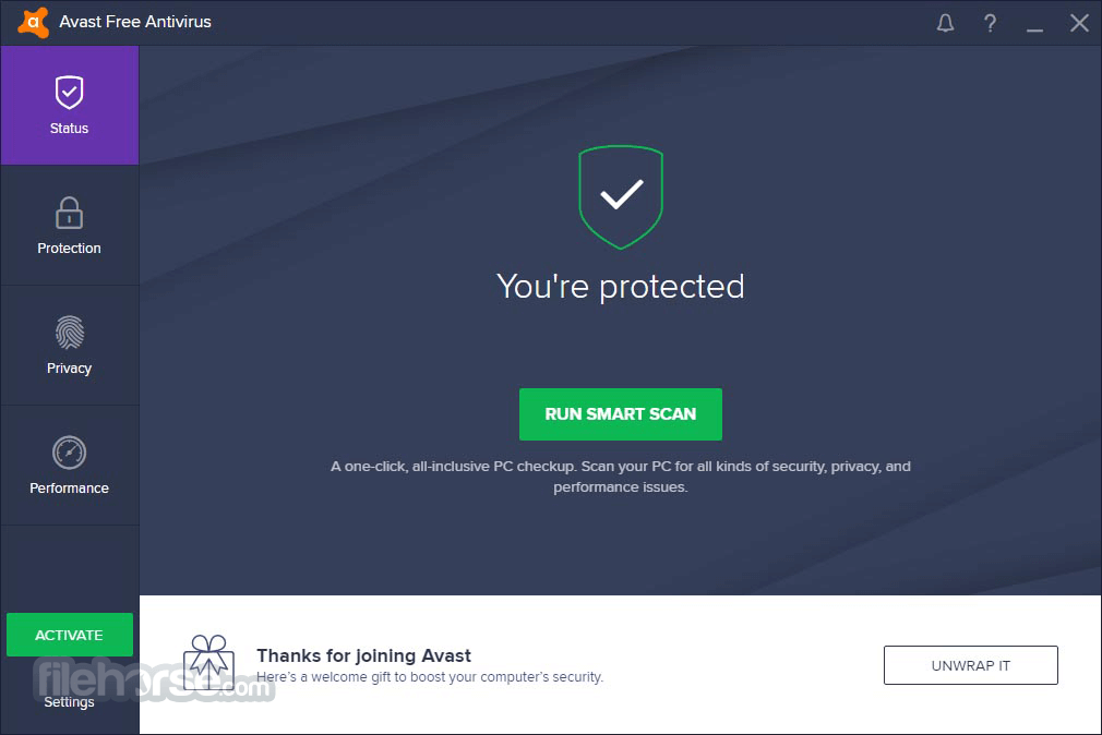 Avast Free Antivirus Screenshot 1