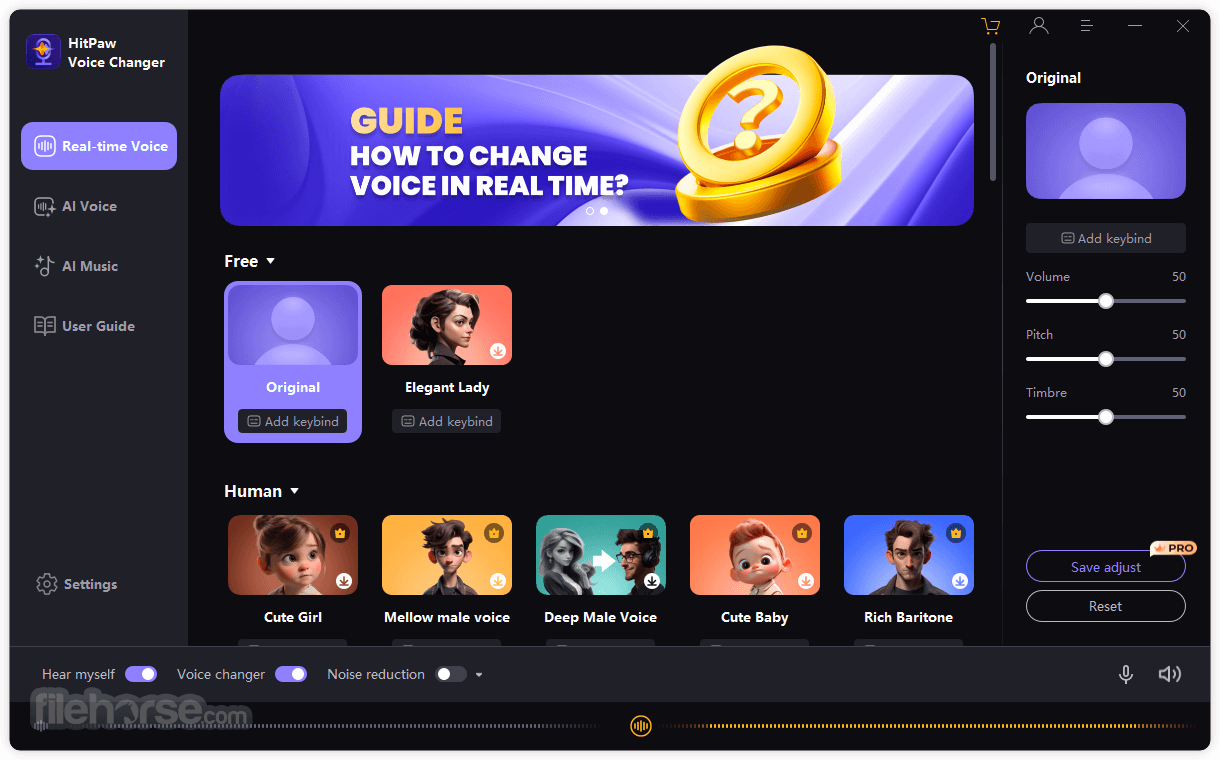 HitPaw VoicePea Voice Changer Screenshot 1