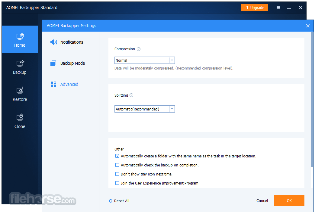 AOMEI Backupper Standard 8.4.0 Screenshot 5