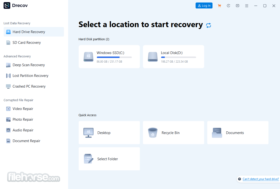 Drecov Data Recovery Screenshot 1