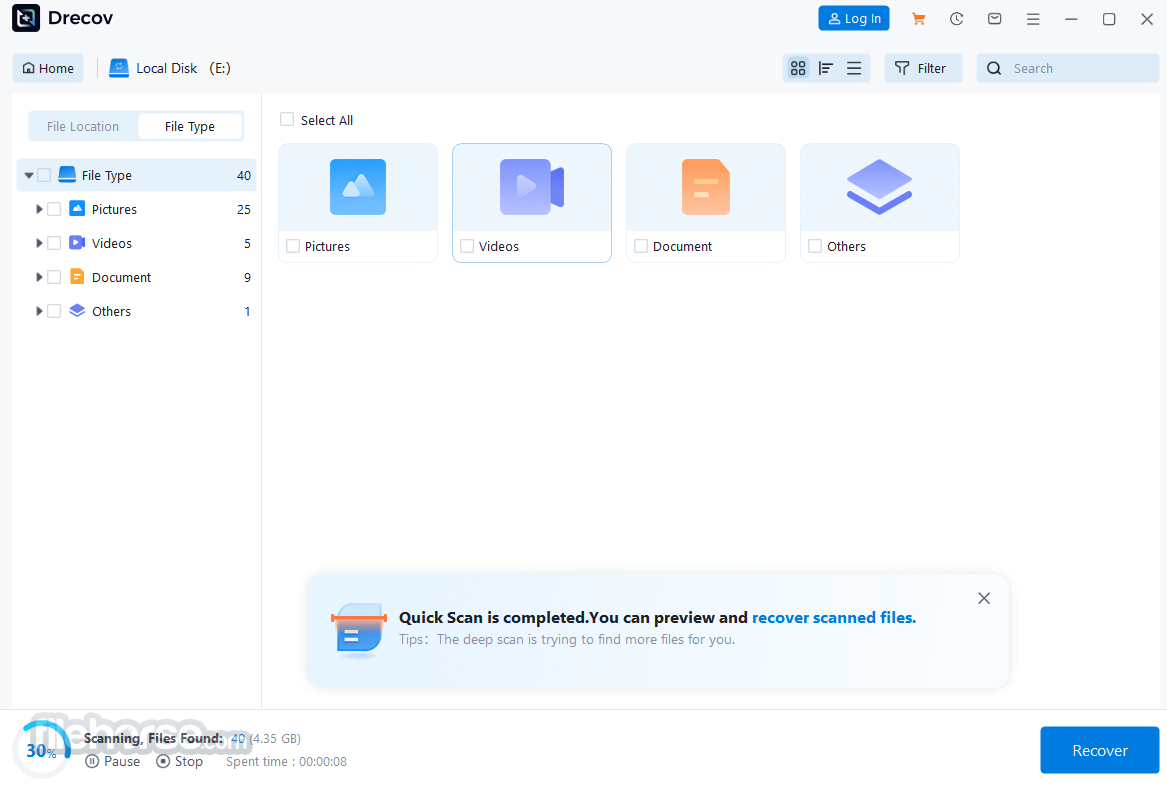 Drecov Data Recovery Screenshot 5