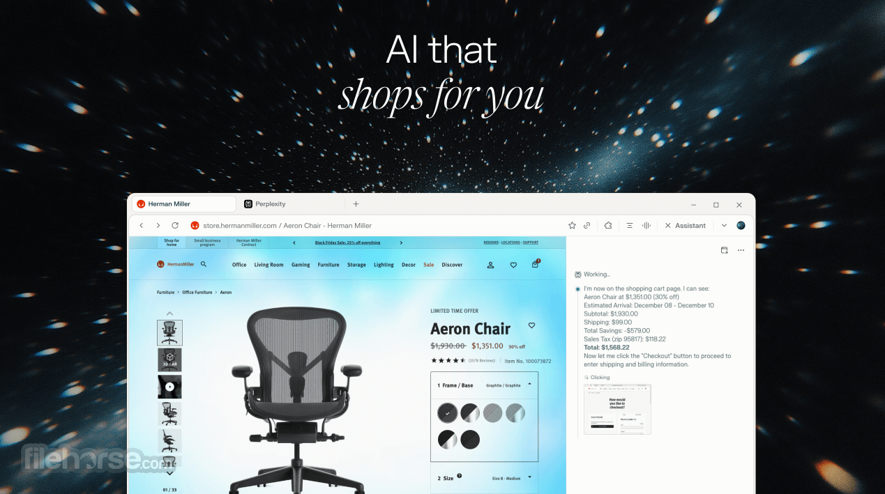 Comet Browser Screenshot 3