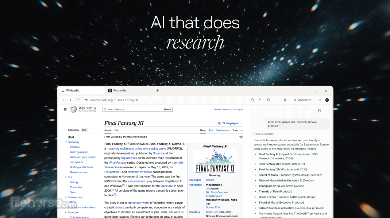 Comet Browser Screenshot 4