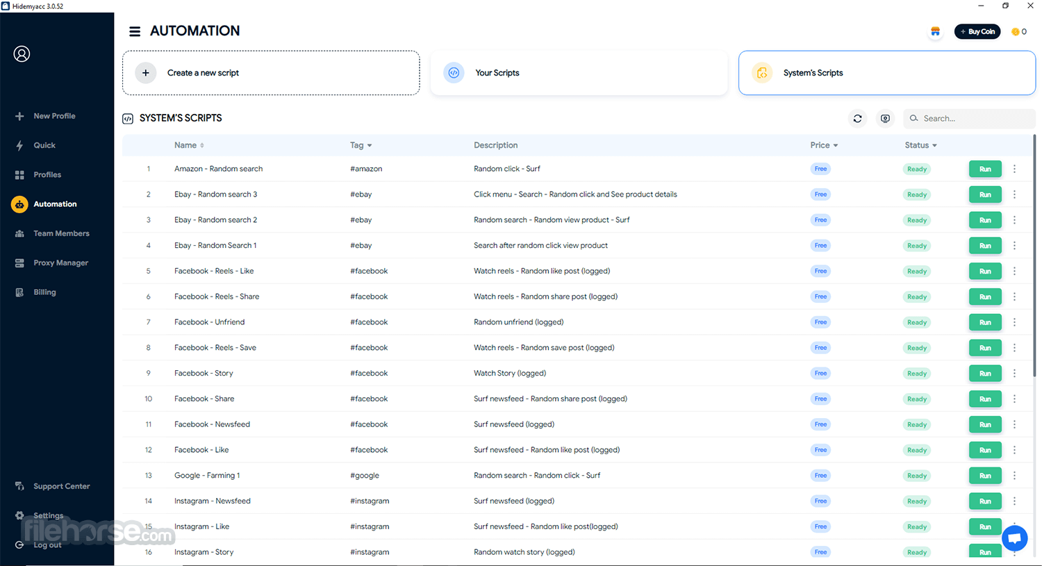 Hidemyacc 3.0.98 Screenshot 4