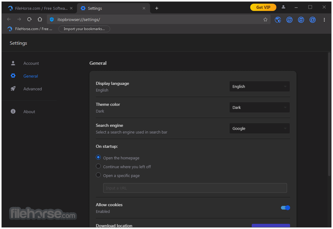 iTop Private Browser Screenshot 4