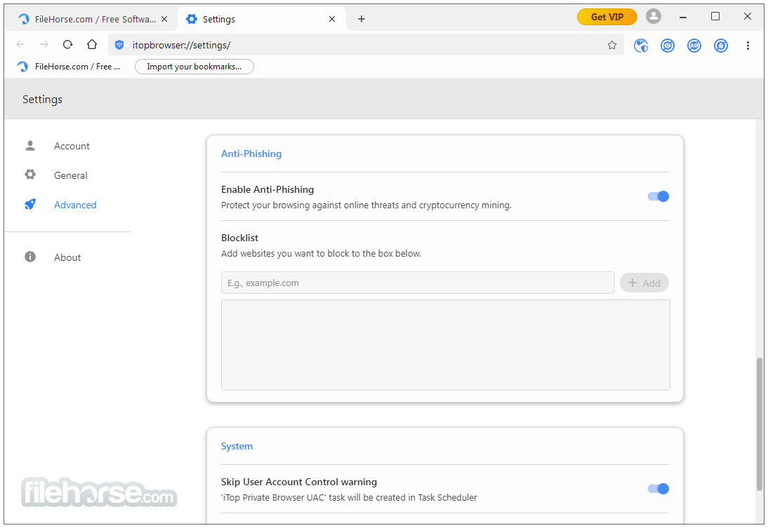 iTop Private Browser 3.2.0 Screenshot 5