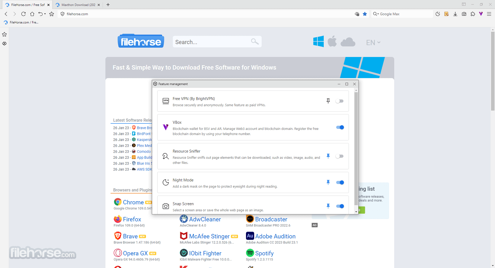 Maxthon 7.5.2.9400 Screenshot 2