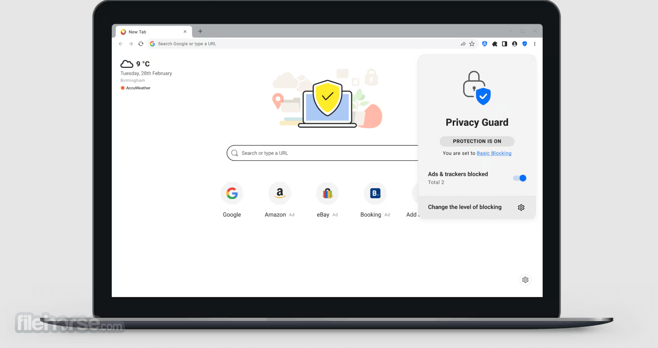 Norton Private Browser Screenshot 1