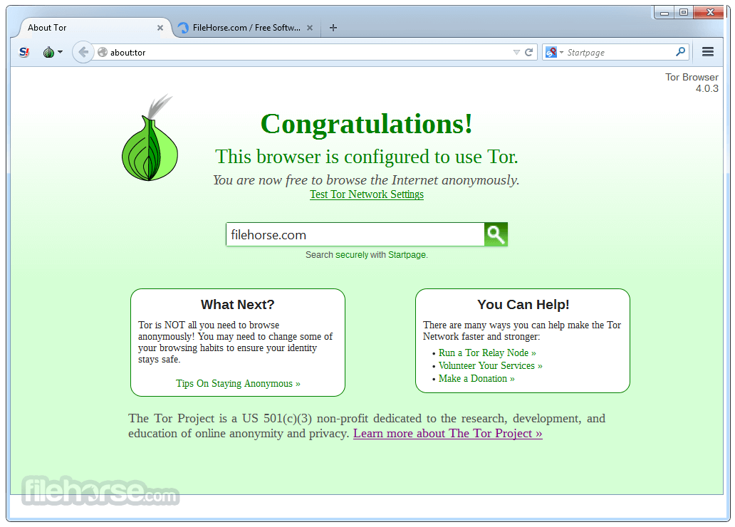 Tor Browser 15.0.19 Screenshot 1