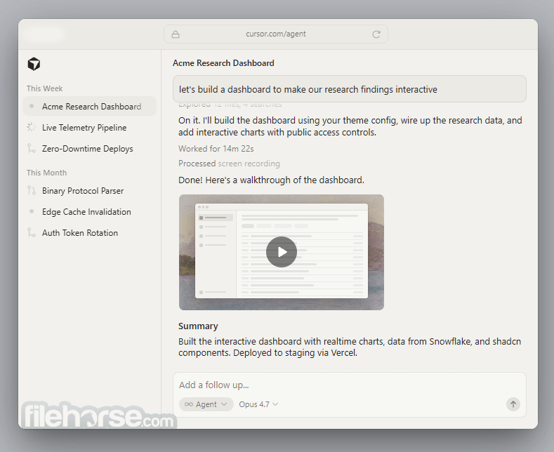 Cursor Screenshot 3