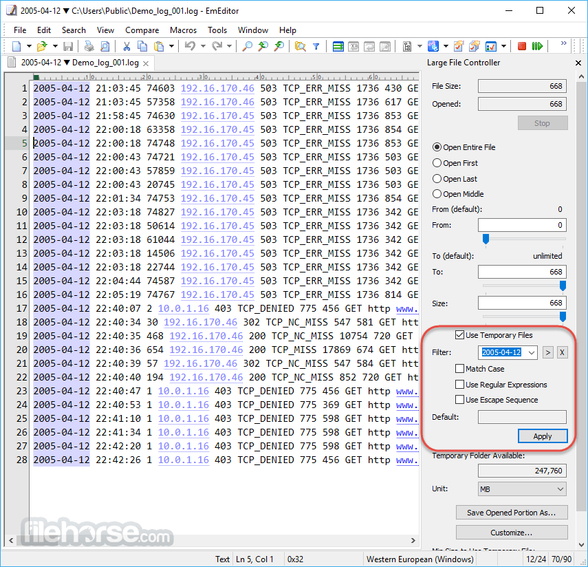 EmEditor Professional Screenshot 2