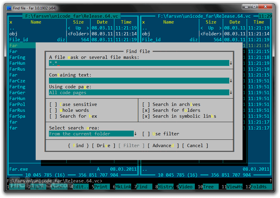 Far Manager 3.0 Build 6699 (64-bit) Screenshot 4
