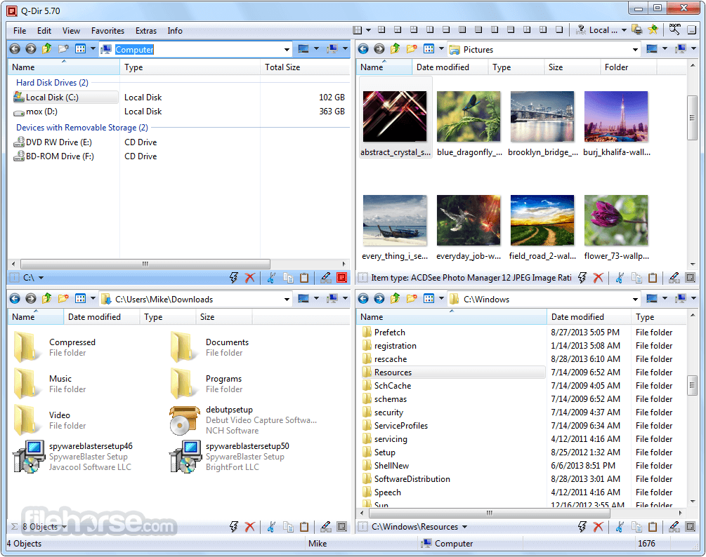Q-Dir 12.73 (64-bit) Screenshot 1