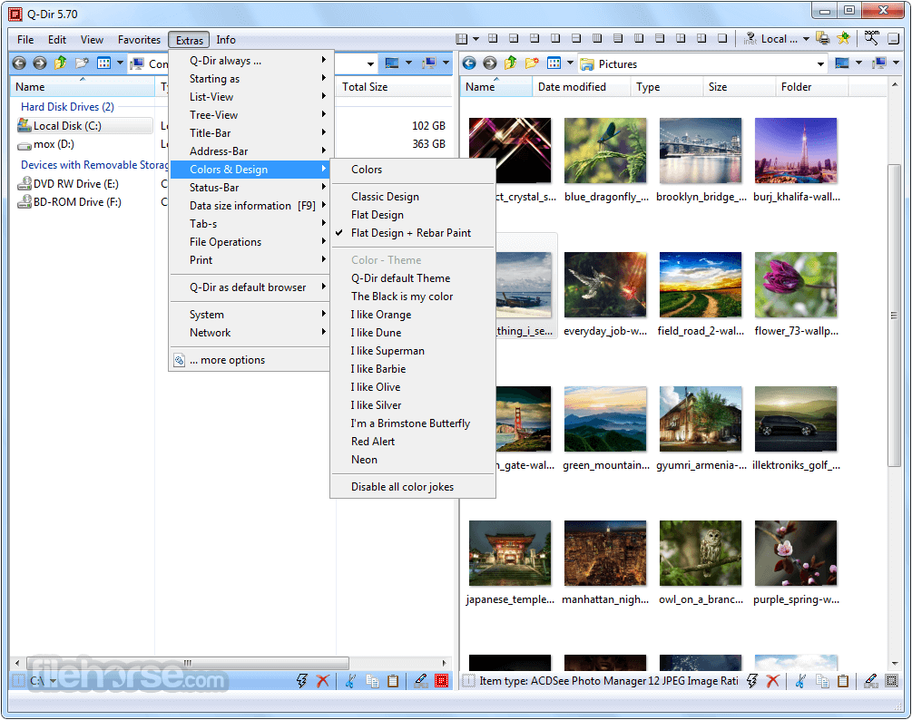 Q-Dir 12.73 (64-bit) Screenshot 2