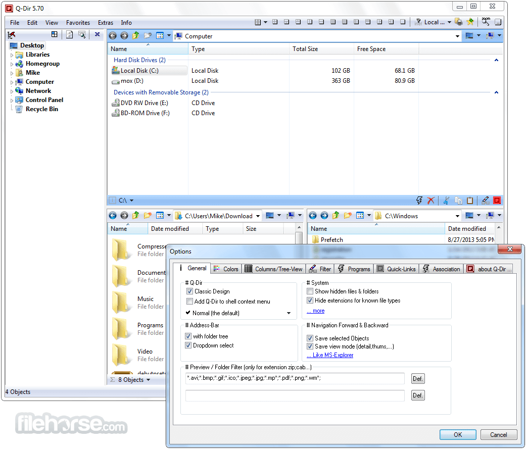 Q-Dir 12.73 (64-bit) Screenshot 3