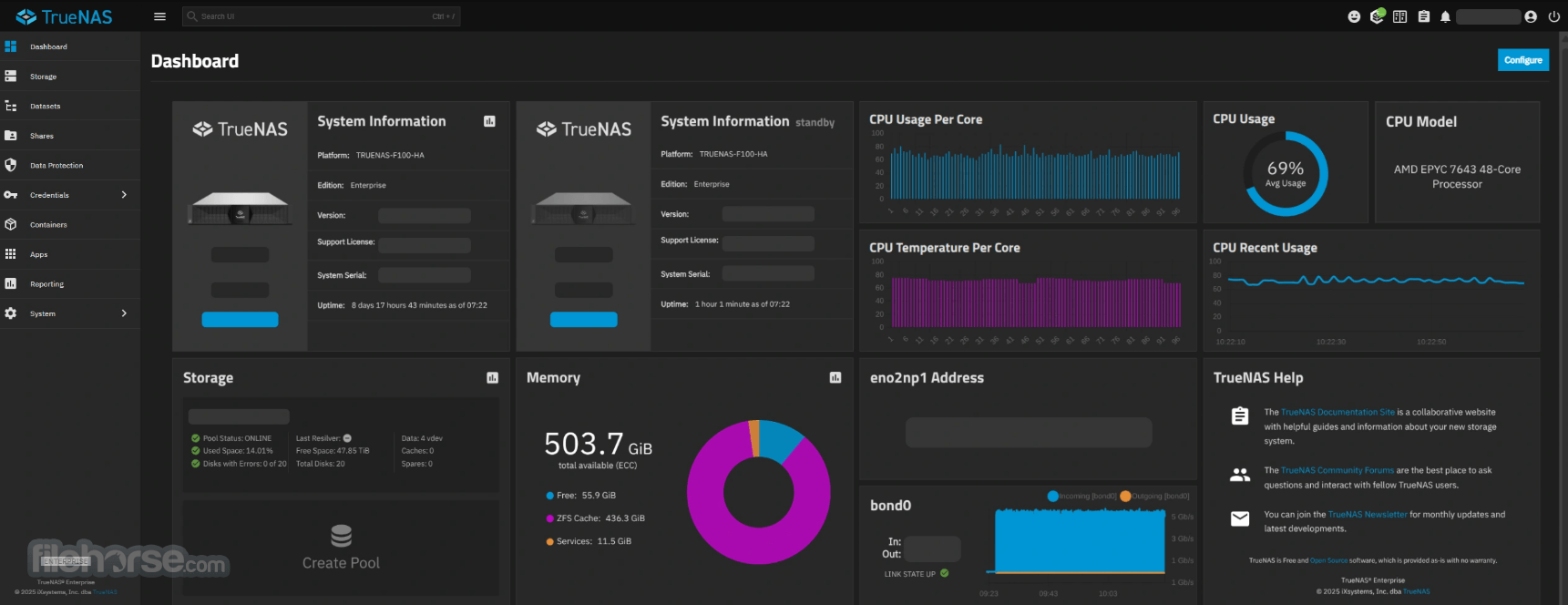 TrueNAS Community Edition Screenshot 1