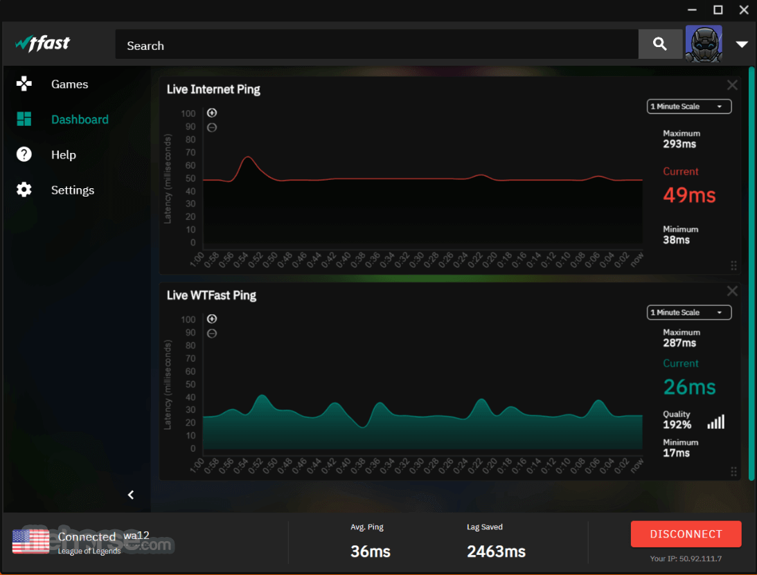 WTFast Screenshot 1