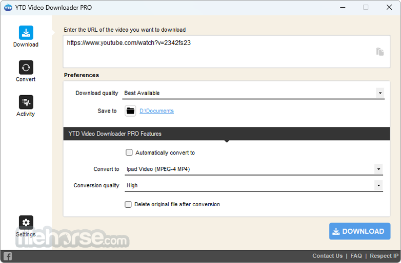 YTD Video Downloader Screenshot 1