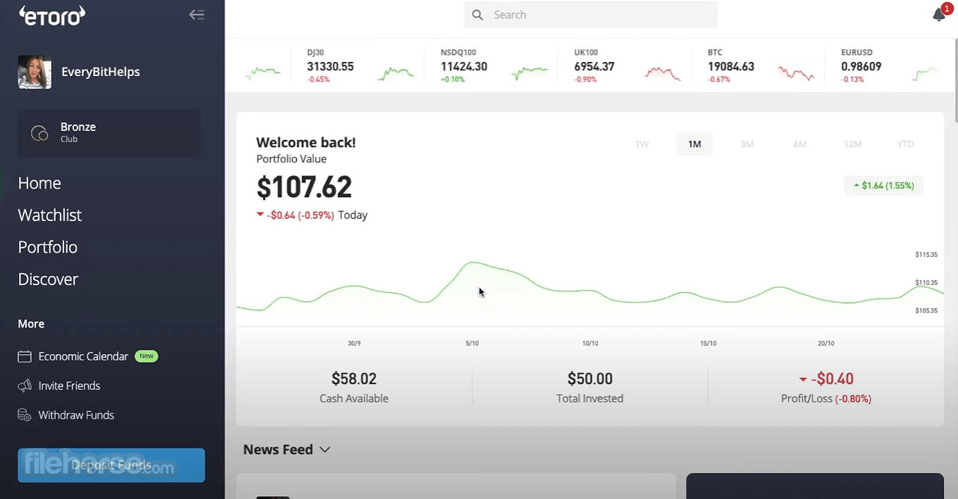 eToro Screenshot 1