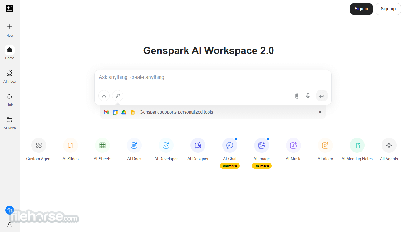 Genspark AI Workspace Screenshot 1