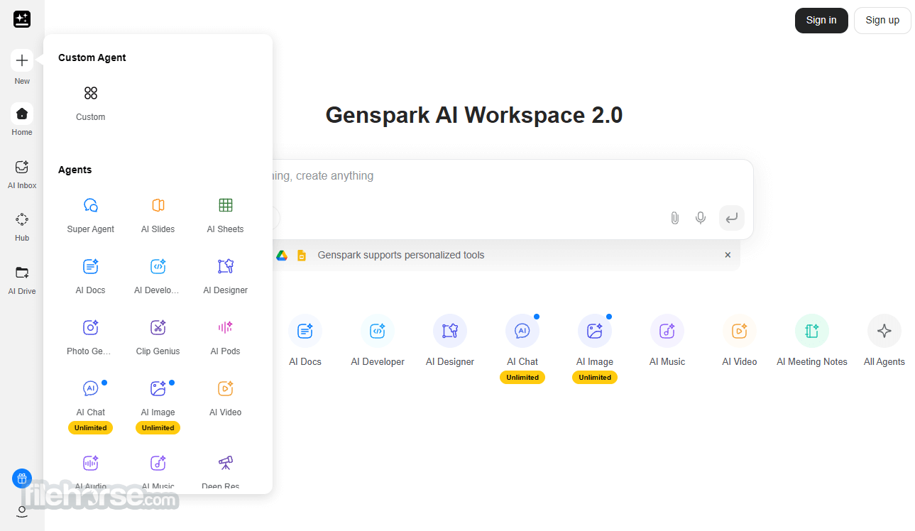 Genspark AI Workspace Screenshot 2