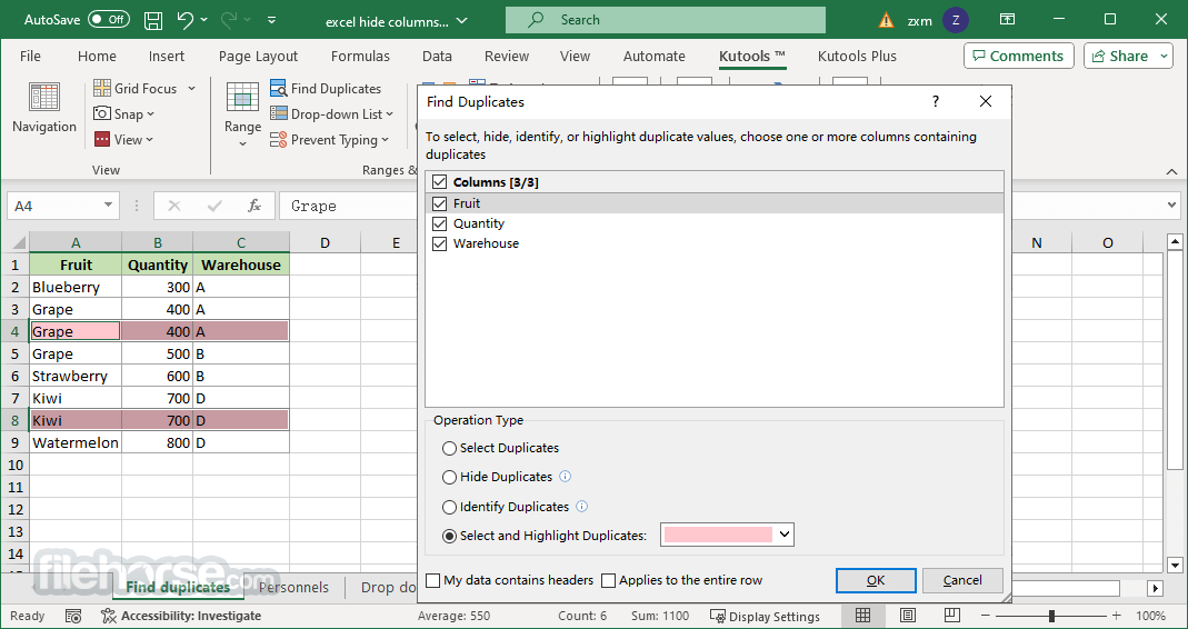 Kutools for Excel Screenshot 2