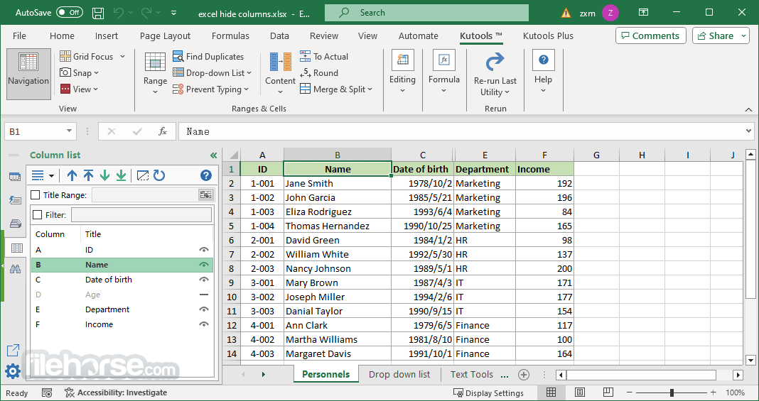 Kutools for Excel Screenshot 3