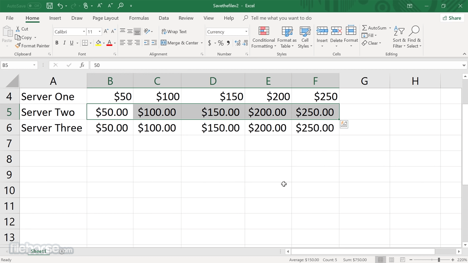Microsoft Excel Screenshot 1