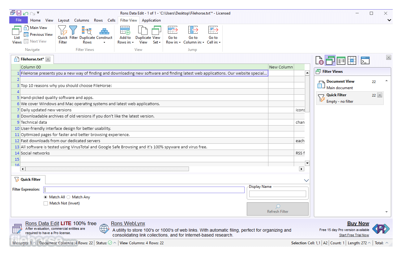 Rons Data Edit Screenshot 2