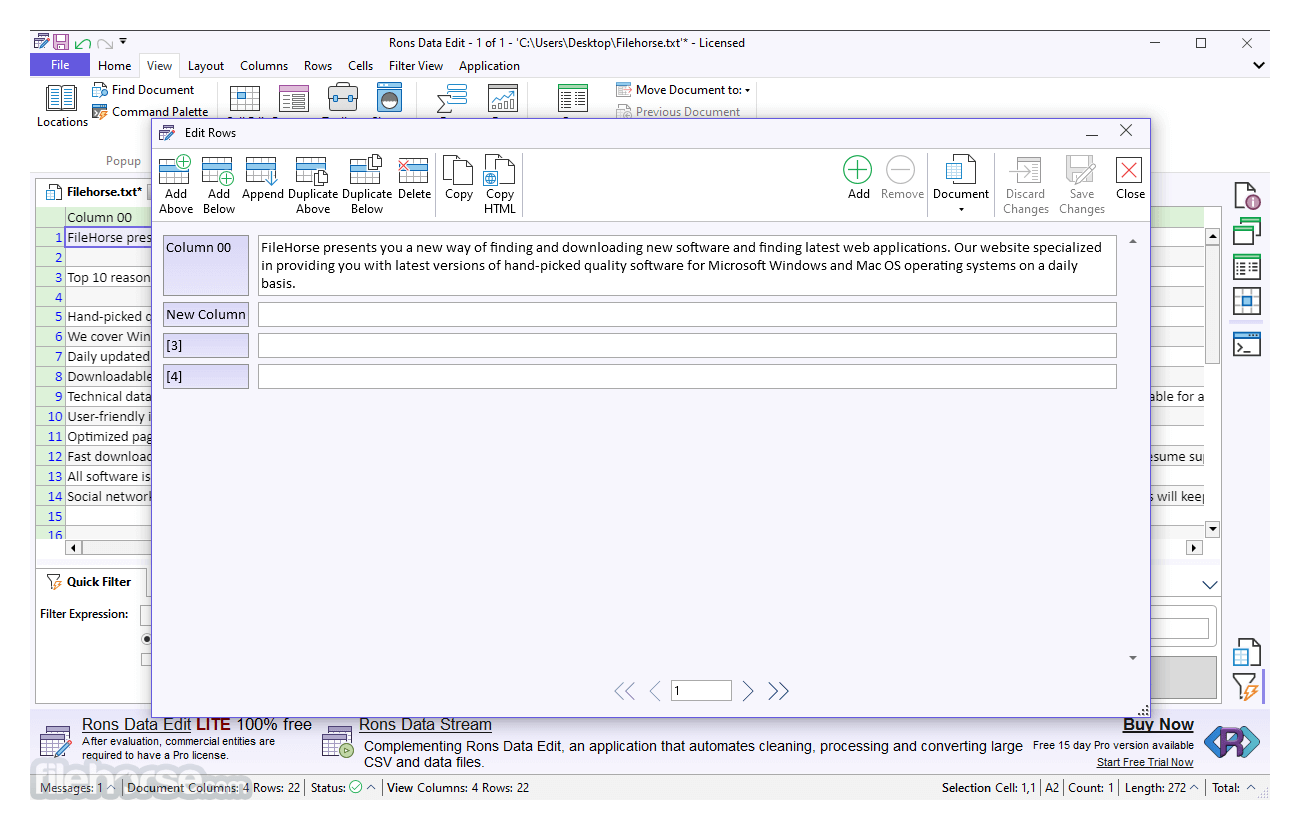 Rons Data Edit Screenshot 3