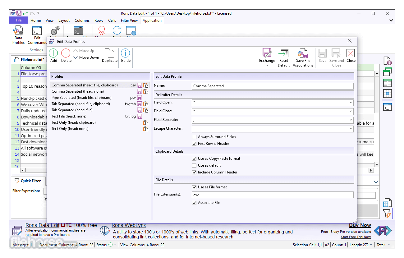 Rons Data Edit Screenshot 4