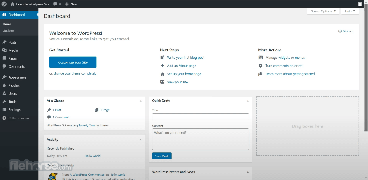 WordPress 7.0.3 Screenshot 1