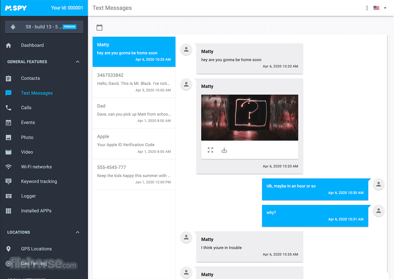 mSpy Screenshot 3