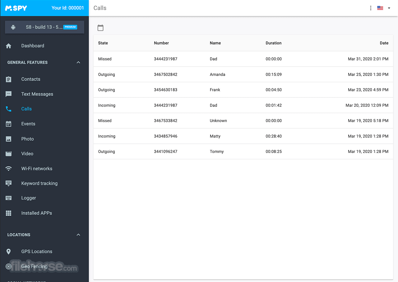 mSpy Screenshot 4