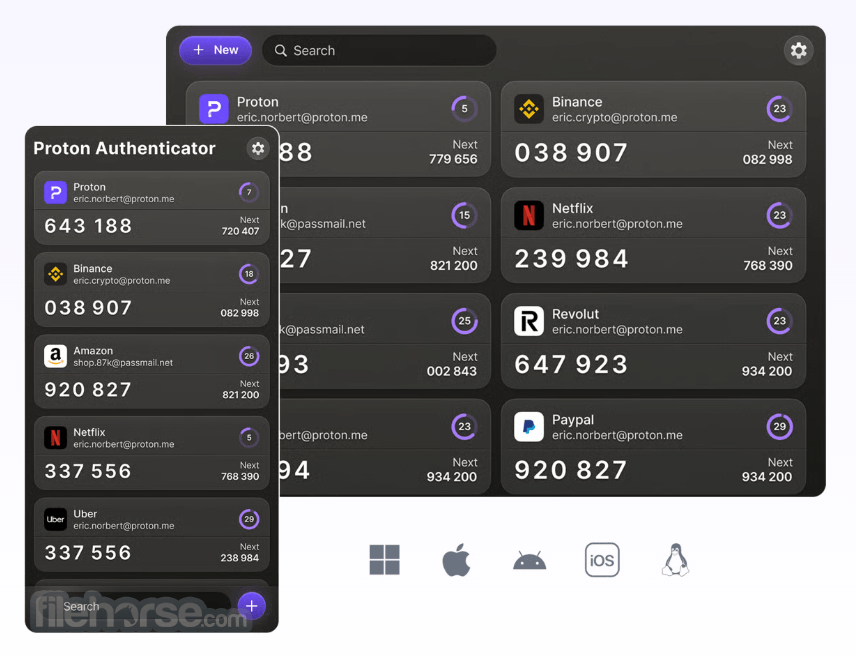 Proton Authenticator for PC Screenshot 1