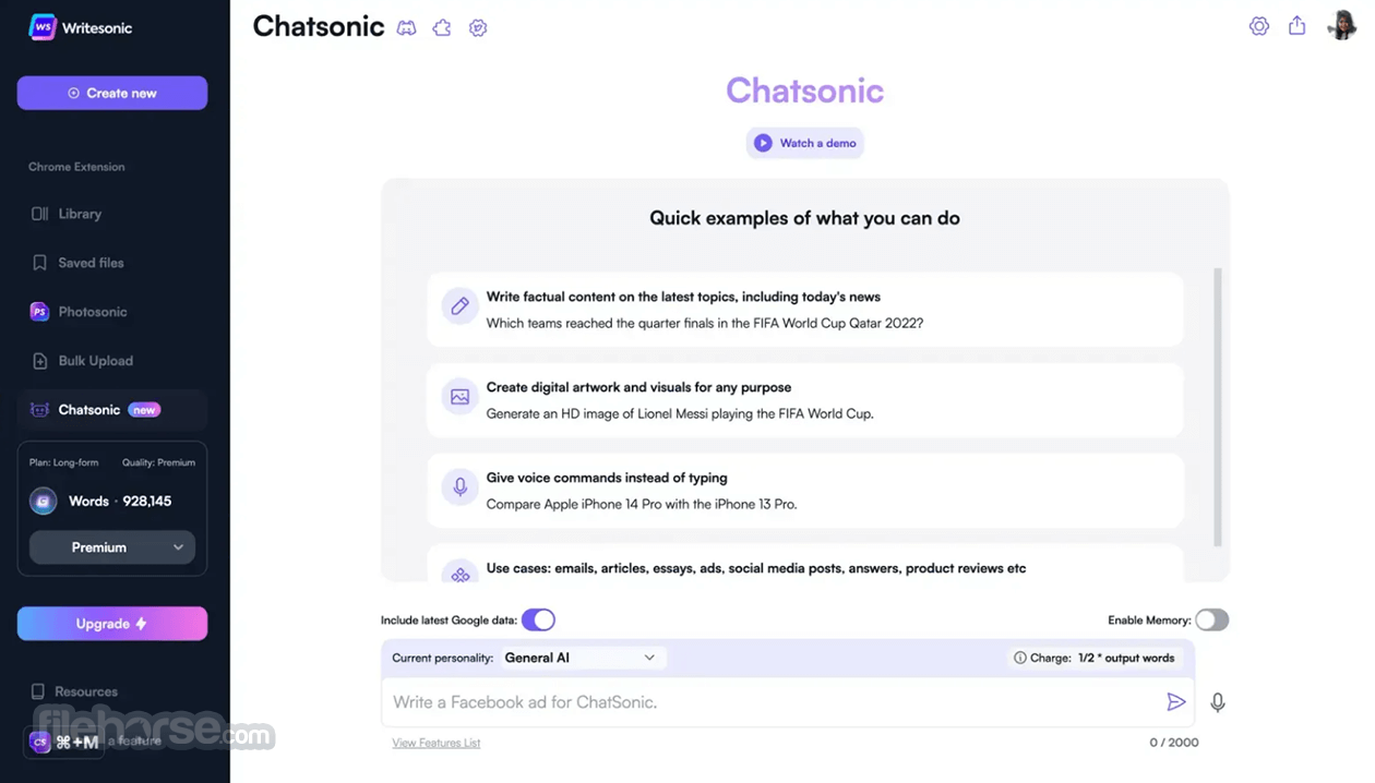 ChatSonic Screenshot 2