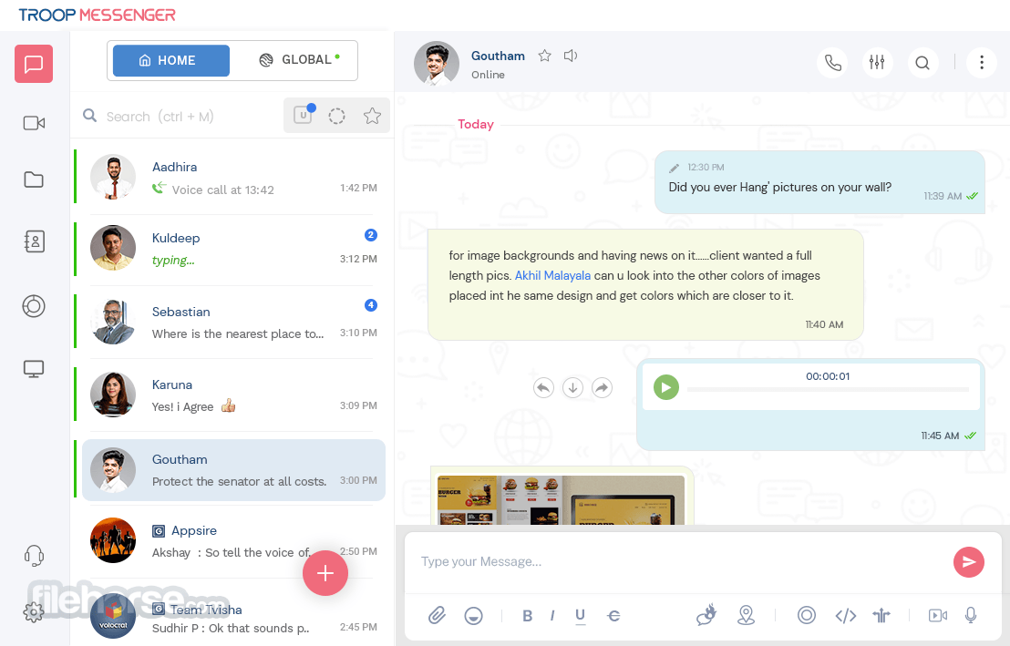 Troop Messenger Screenshot 1