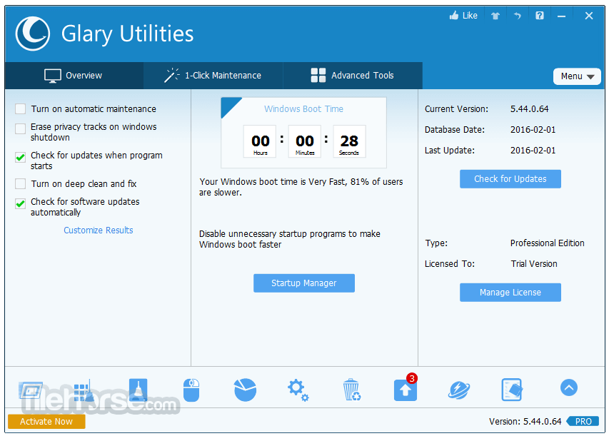 Glary Utilities Pro 6.45.0.49 Screenshot 1