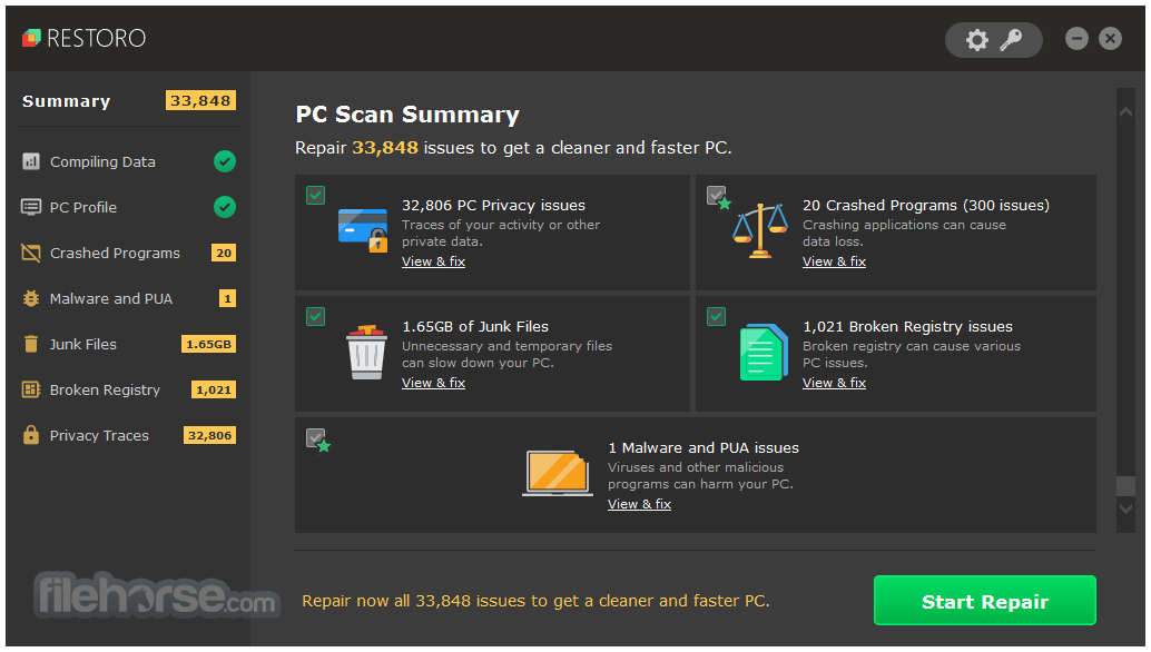 Restoro - PC Cleaner and Repair Screenshot 4
