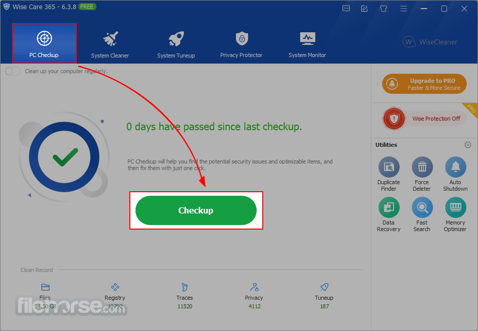 Wise Care 365 Free Screenshot 1