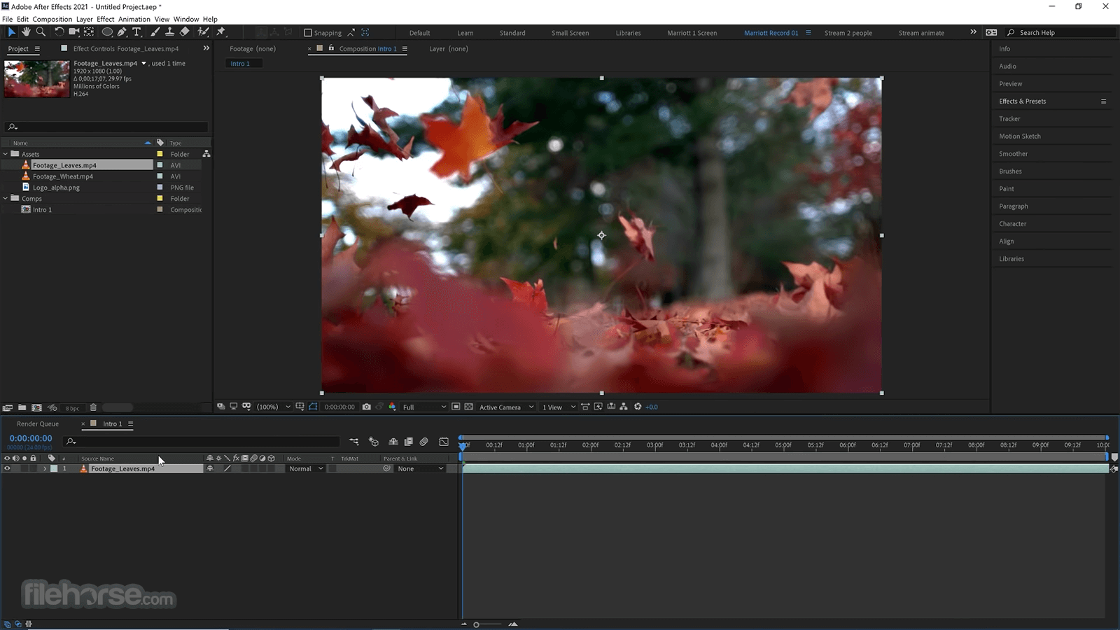 Adobe After Effects Screenshot 1