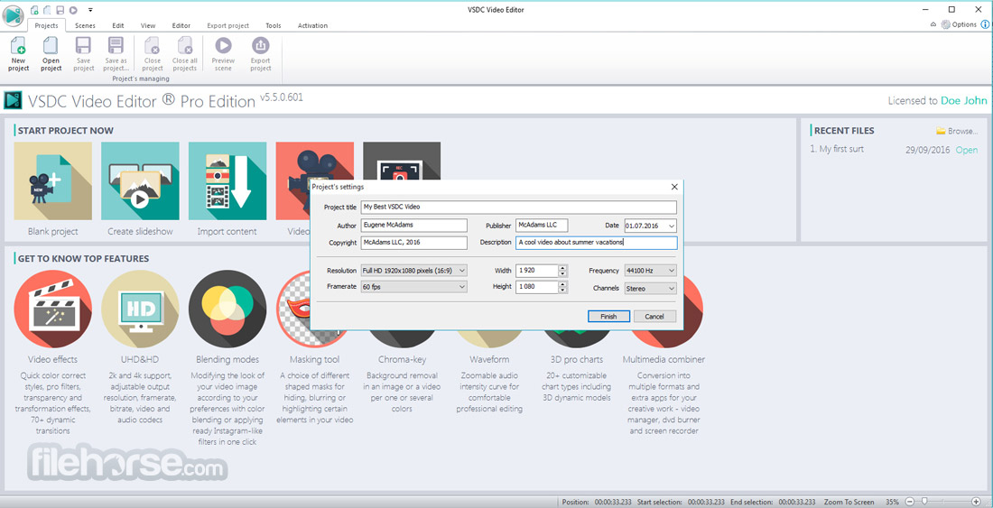 VSDC Free Video Editor 11.2.3.729 (64-bit) Screenshot 2