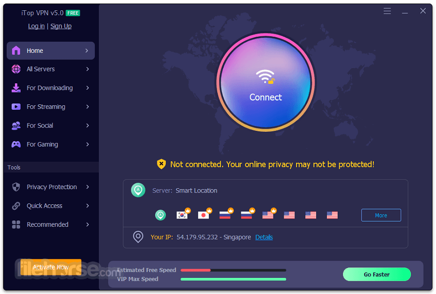 iTop VPN Screenshot 1