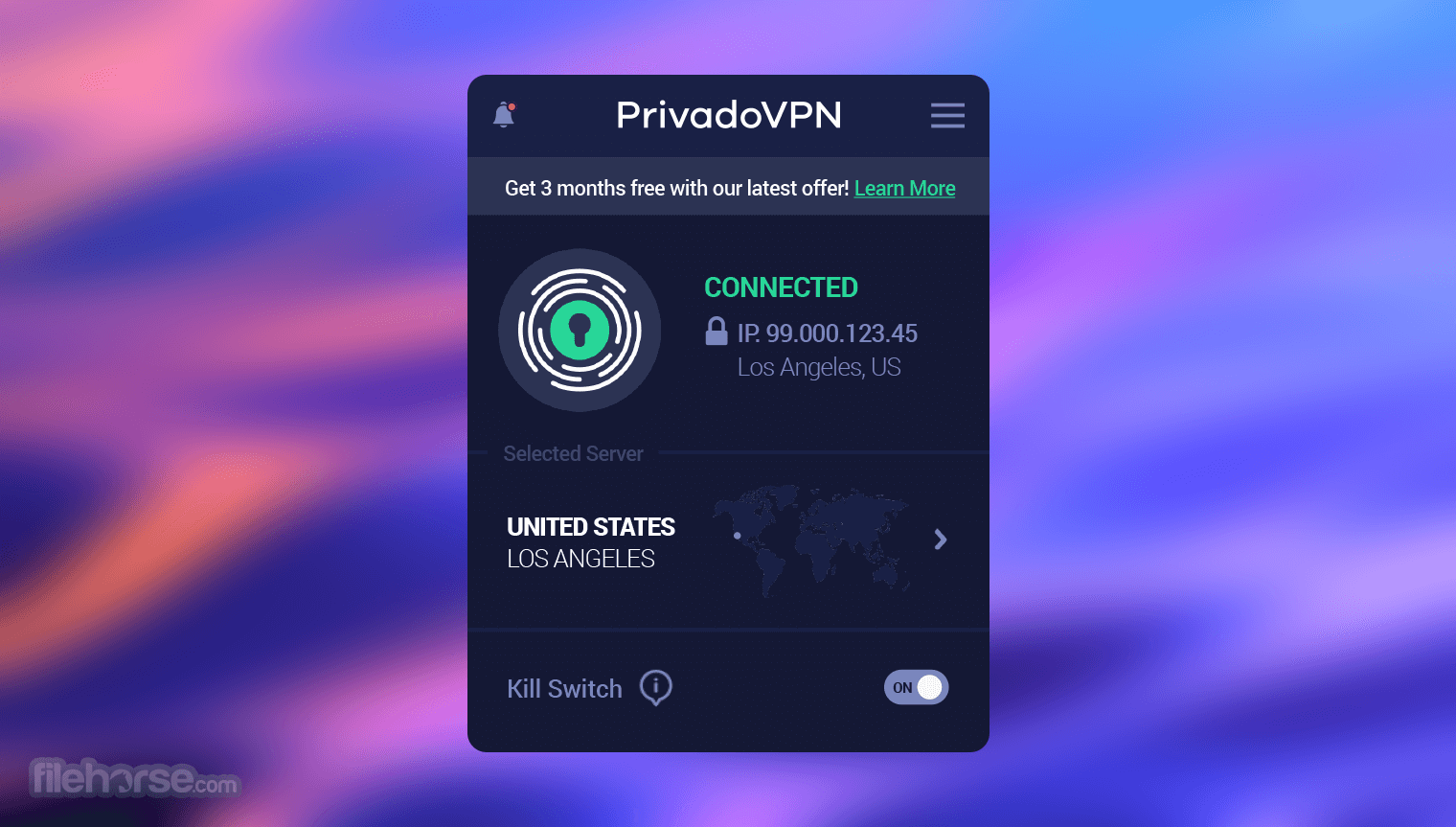 PrivadoVPN Screenshot 1
