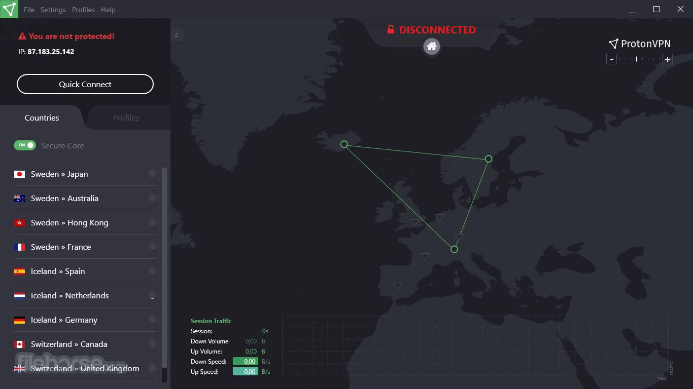 ProtonVPN Screenshot 1