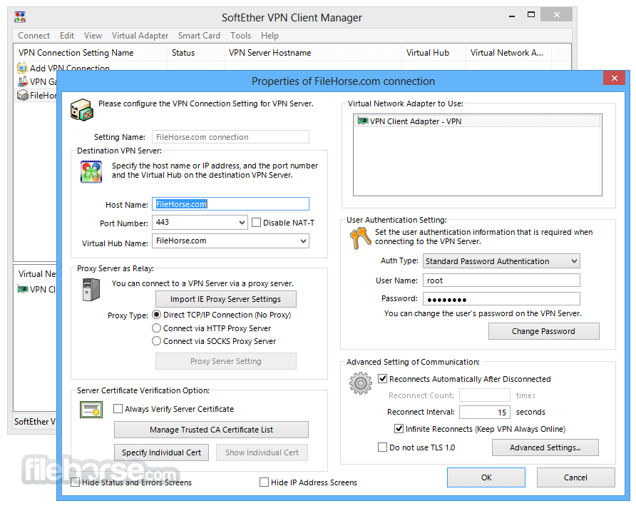 SoftEther VPN Gate Client Plugin Screenshot 3